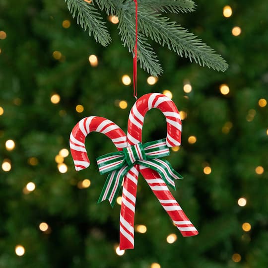 5.25" Red & White Candy Cane Ornament